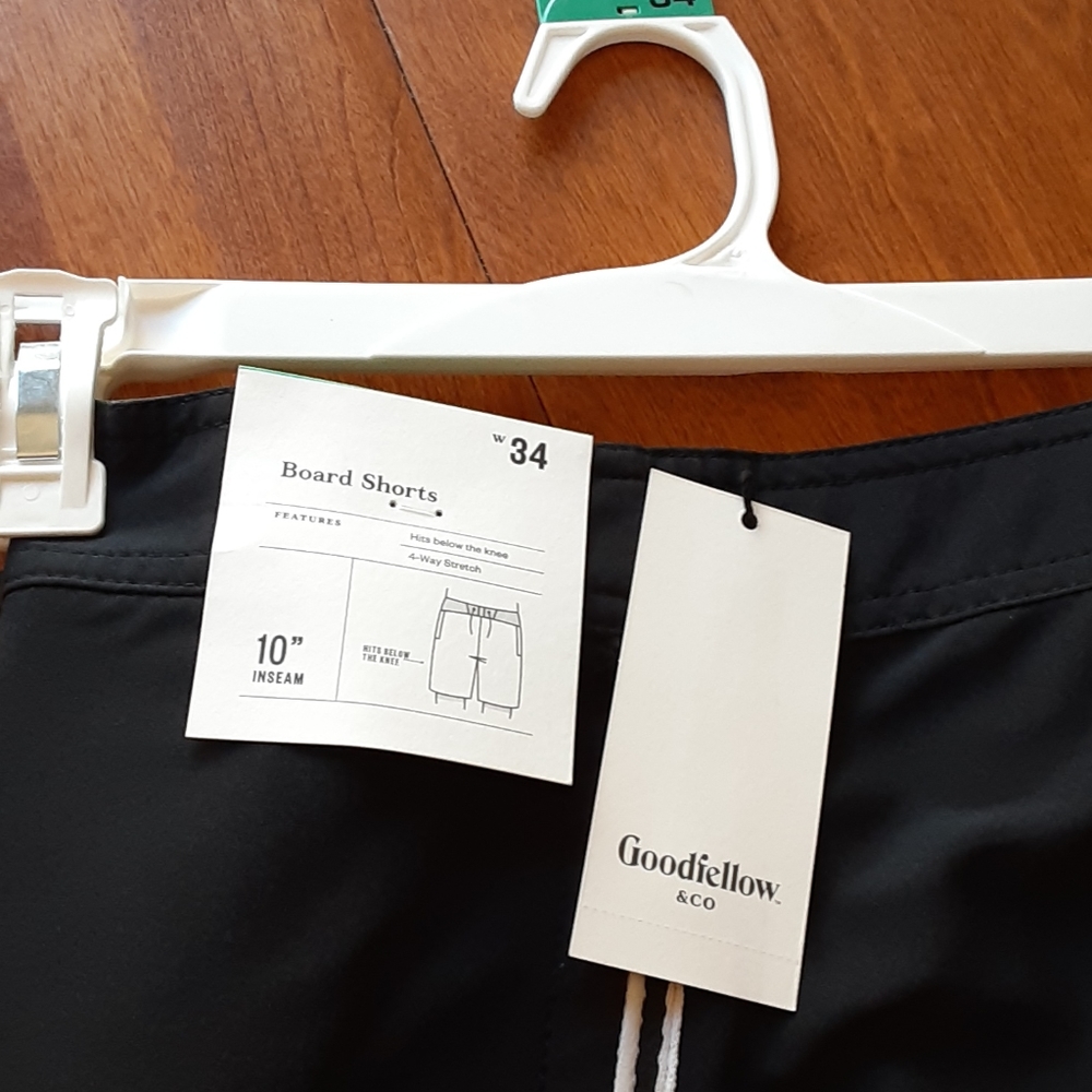 Men's Black Board Shorts Goodfellow & Co BNWT